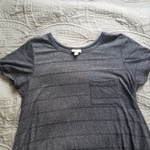 M Carly - blue/black and gray microstriping